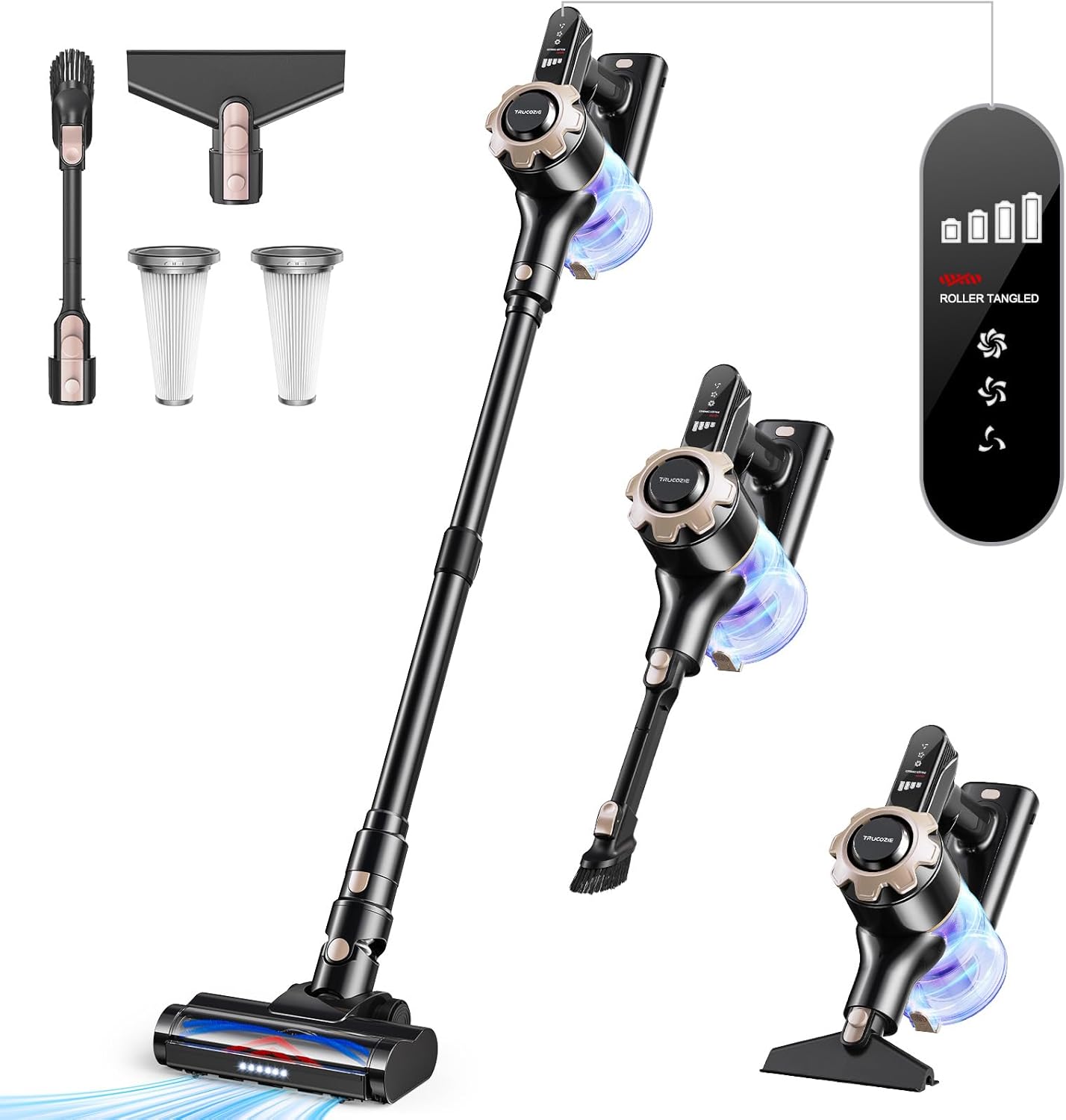 Trucozie standing vacuum Black